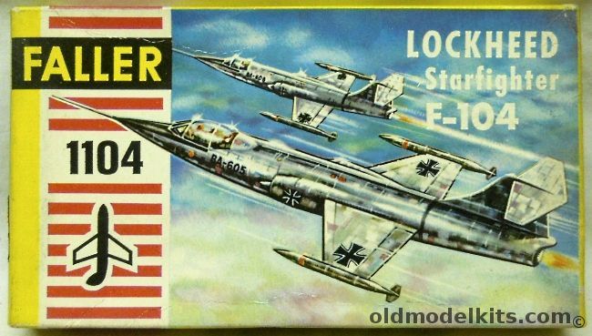 Faller 1/100 Lockheed F-104 Starfighter - Luftwaffe or USAF, 1104 plastic model kit